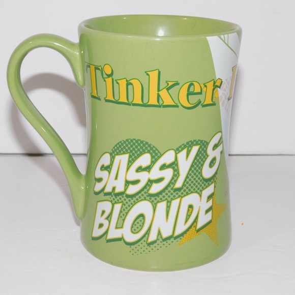 Disney Store Tinker Bell Sassy & Blonde Large Green Coffee Mug - Picture 5 of 8